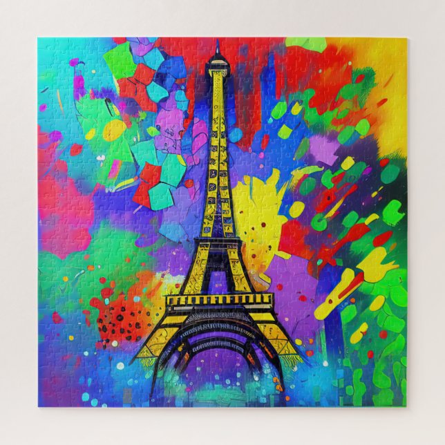 Colorful Eiffel painting Jigsaw Puzzle (Vertical)