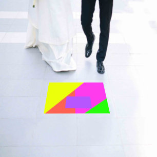 Colorful Eighties Color Block Floor Decal