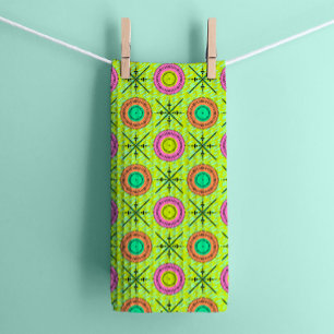 Colorful Electric Retro Polka dot Kitchen Towel