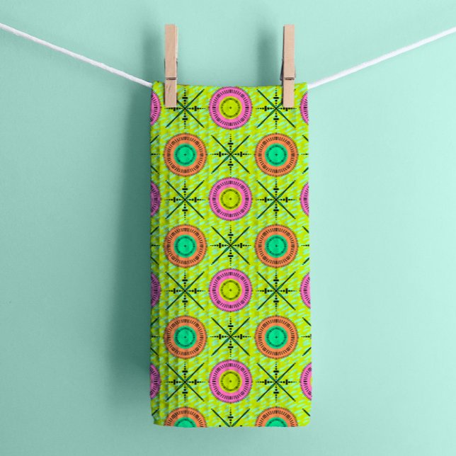 Colorful Electric Retro Polka dot Kitchen Towel (Creator Uploaded)