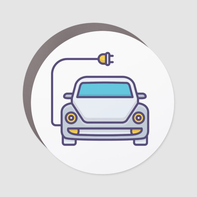 Colorful Electric Vehicle Car Car Magnet (Front)