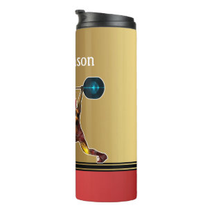 Colorful Electrified Bodybuilder personalize Thermal Tumbler