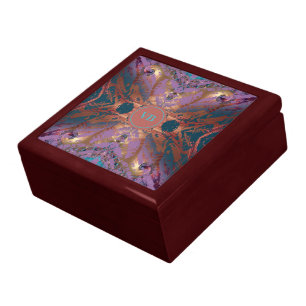 Colorful Elegance Monogrammed Keepsake Gift Box