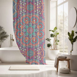 Colorful Elegance Pattern Shower Curtain