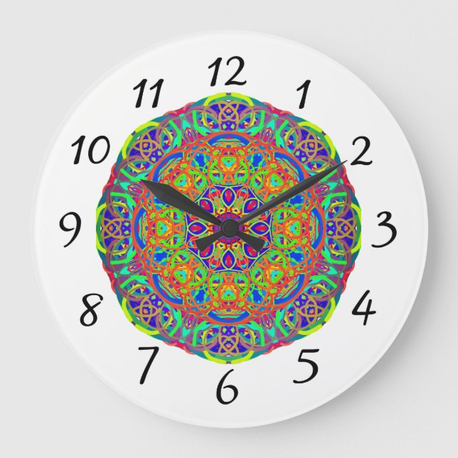 Colorful Elegance Wall Clock (Front)