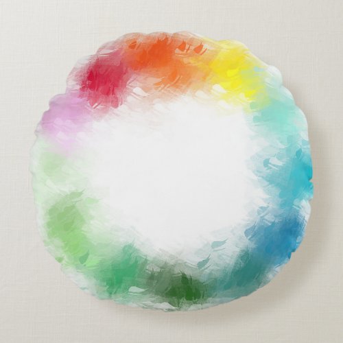 Colorful Elegant Blank Template Custom Modern Round Pillow