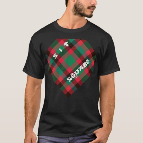 Colorful elegant fun red and green seamless tartan T_Shirt