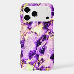 Colorful Elegant Marble Purple Pink and Gold iPhone 17 Pro Max Case