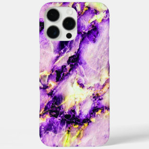 Colorful Elegant Marble Purple Pink and Gold iPhone 16 Pro Max Case