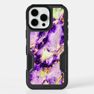 Colorful Elegant Marble Purple Pink and Gold iPhone 16 Pro Max Case