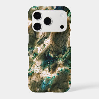 Colorful Elegant Marble Tan Brown and Aqua iPhone 17 Pro Case