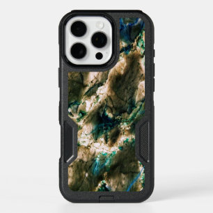 Colorful Elegant Marble Tan Brown and Aqua iPhone 16 Pro Max Case