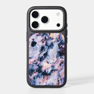 Colorful Elegant Marble White Blue and Pink iPhone 17 Pro Case
