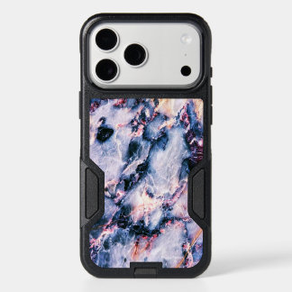 Colorful Elegant Marble White Blue and Pink iPhone 17 Pro Max Case