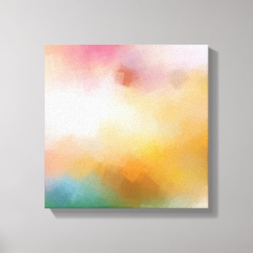 Colorful Elegant Modern Abstract Art Red Yellow Canvas Print