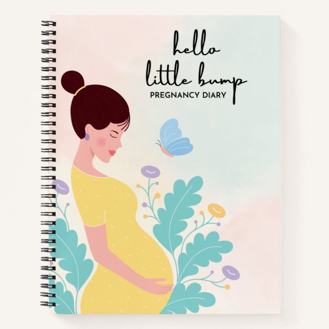 Colorful Elegant Pregnancy Diary Notebook (Front)