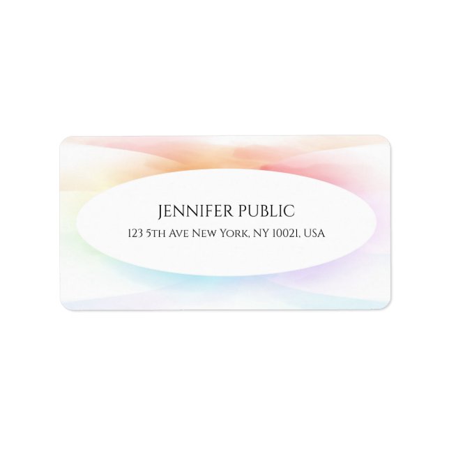 Colorful Elegant Professional Modern Simple Label (Front)
