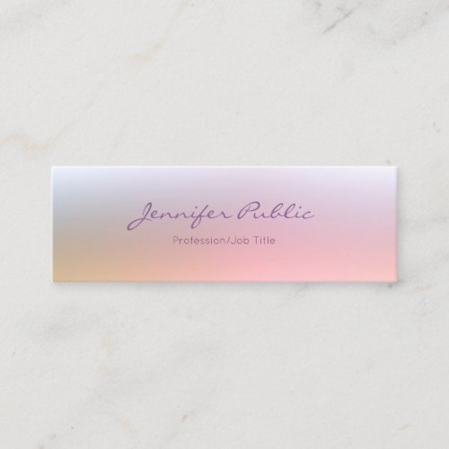 Colorful Elegant Professional Simple Template Mini Business Card