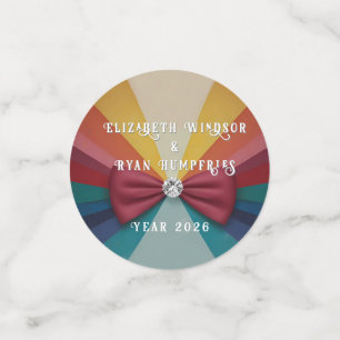 Colorful Elegant Rainbow Wedding Invitation Confetti