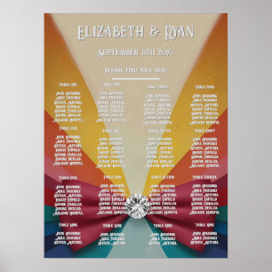 Colorful Elegant Rainbow Wedding Invitation Poster
