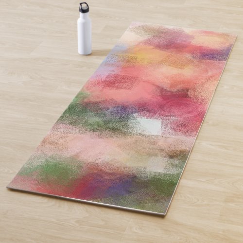 Colorful Elegant Trendy Abstract Art Blue Red Yoga Mat