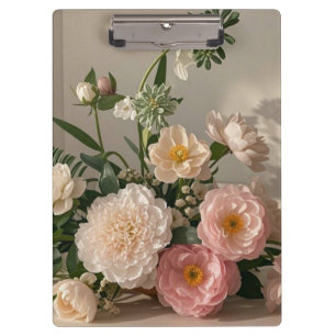 Colorful Elegant vintage-inspired flowers Clipboard