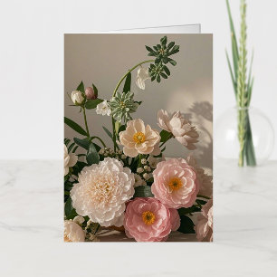 Colorful Elegant vintage-inspired flowers  Foil Greeting Card