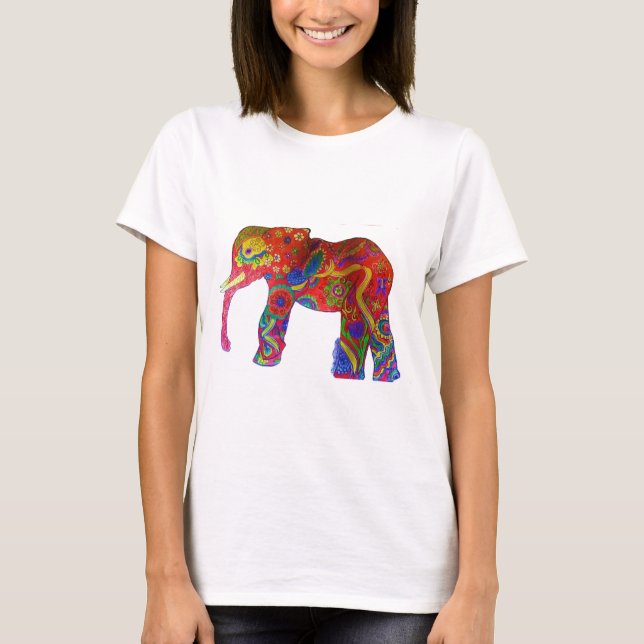 Colorful Elephant Apparel T-Shirt (Front)