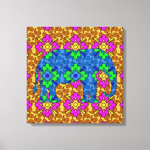 Colorful Elephant Canvas Print