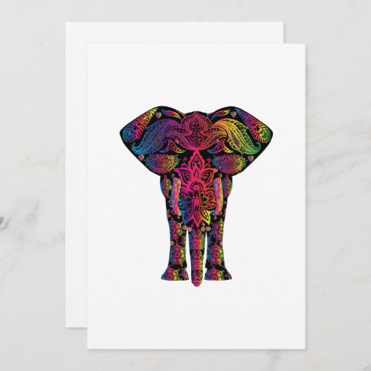Colorful elephant cartoon (Front/Back)