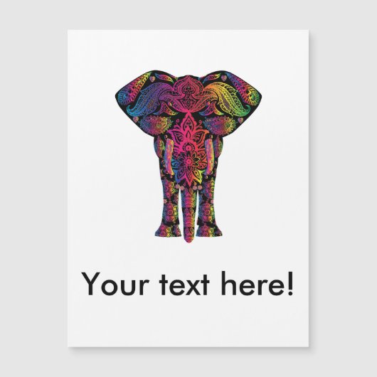 Colorful elephant cartoon (Front)