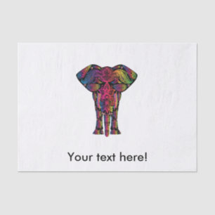 Colorful elephant cartoon tissue paper