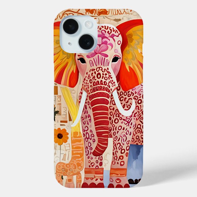 Colorful Elephant Collage Art  Case-Mate iPhone Case (Back)