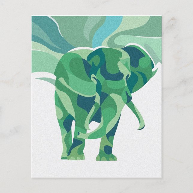 Colorful Elephant Gift | Funny Gift For Valentines Flyer (Front)