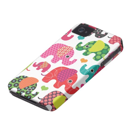 Colorful elephant kids pattern iphone case (Bottom)
