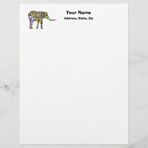Colorful Elephant Letterhead