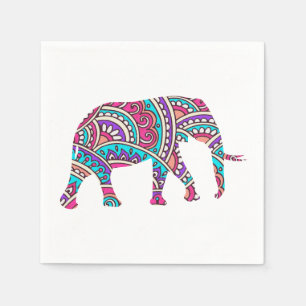 Colorful elephant napkins