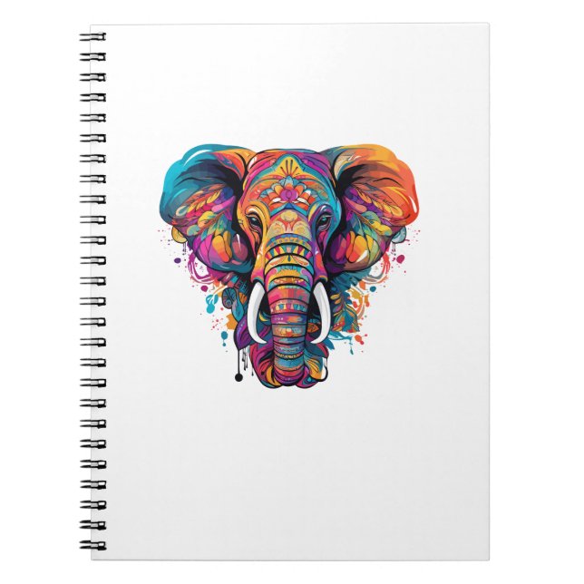 Colorful Elephant Notebook (Front)