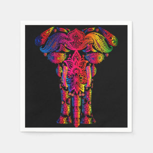 Colorful Elephant Paper Napkins