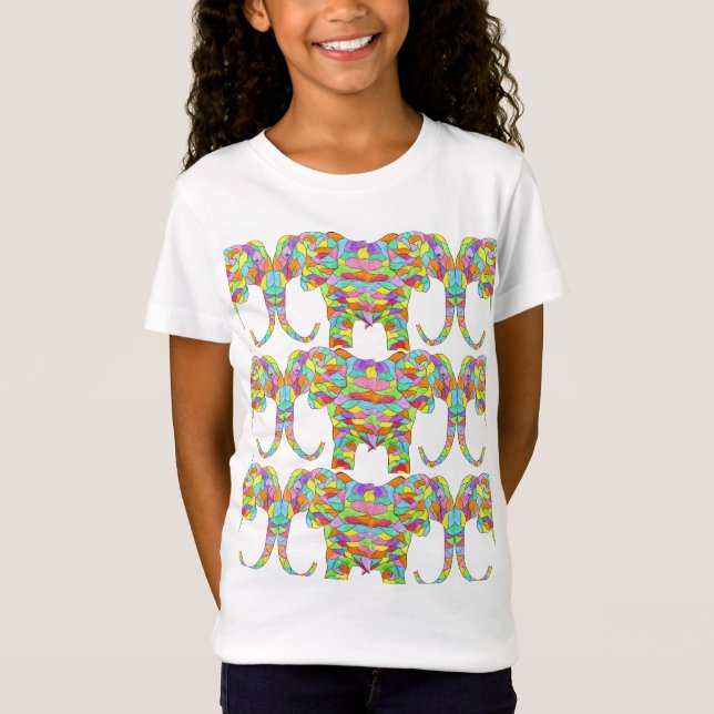 Colorful  Elephant T-Shirt (Front)