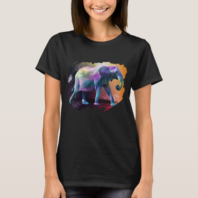 Colorful Elephant T-Shirt (Front)