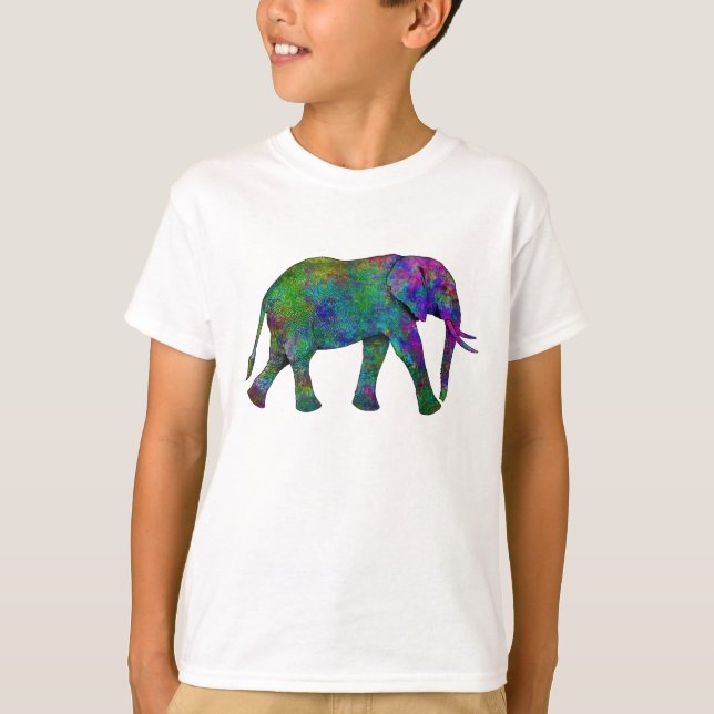 Colorful Elephant T-Shirt (Front)