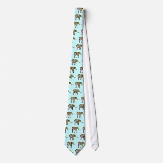 Colorful Elephant Tie (Front)