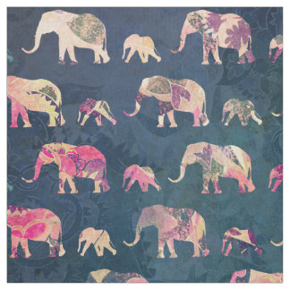 Colorful Elephants, Fabric