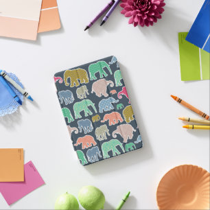 Colorful Elephants, Pattern Of Elephants, Zigzag iPad Mini Cover