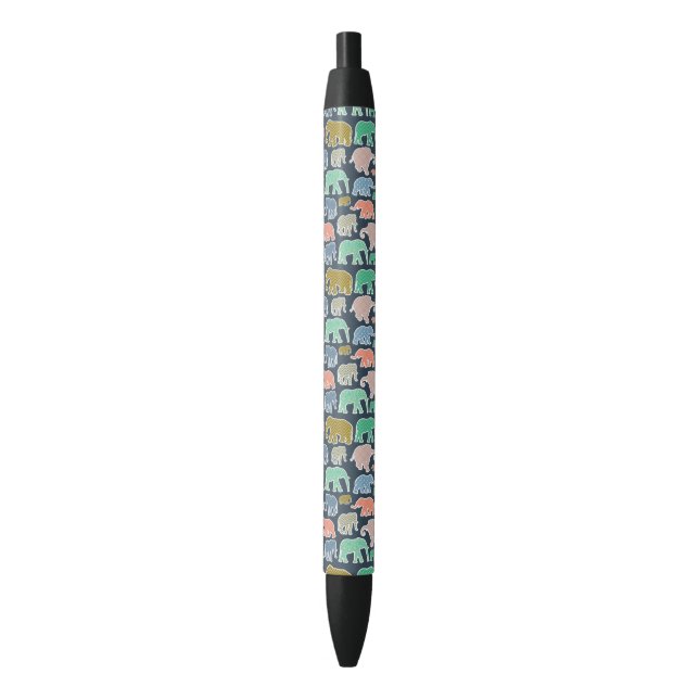 Colorful Elephants, Pattern Of Elephants, Zigzag Pen (Front Vertical)
