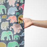 Colorful Elephants, Pattern Of Elephants, Zigzag Scarf<br><div class="desc">Cute,  fun and adorable elephant silhouettes in various colors. Modern and trendy gift,  perfect for the elephant lover in your life.</div>