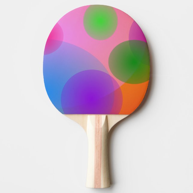 Colorful Ellipses Ping Pong Paddle (Front)