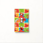 Colorful Elmo Grid Pattern Light Switch Cover