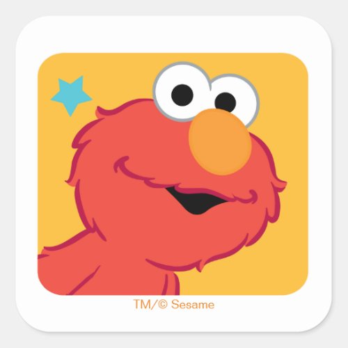 Colorful Elmo Grid Pattern Square Sticker